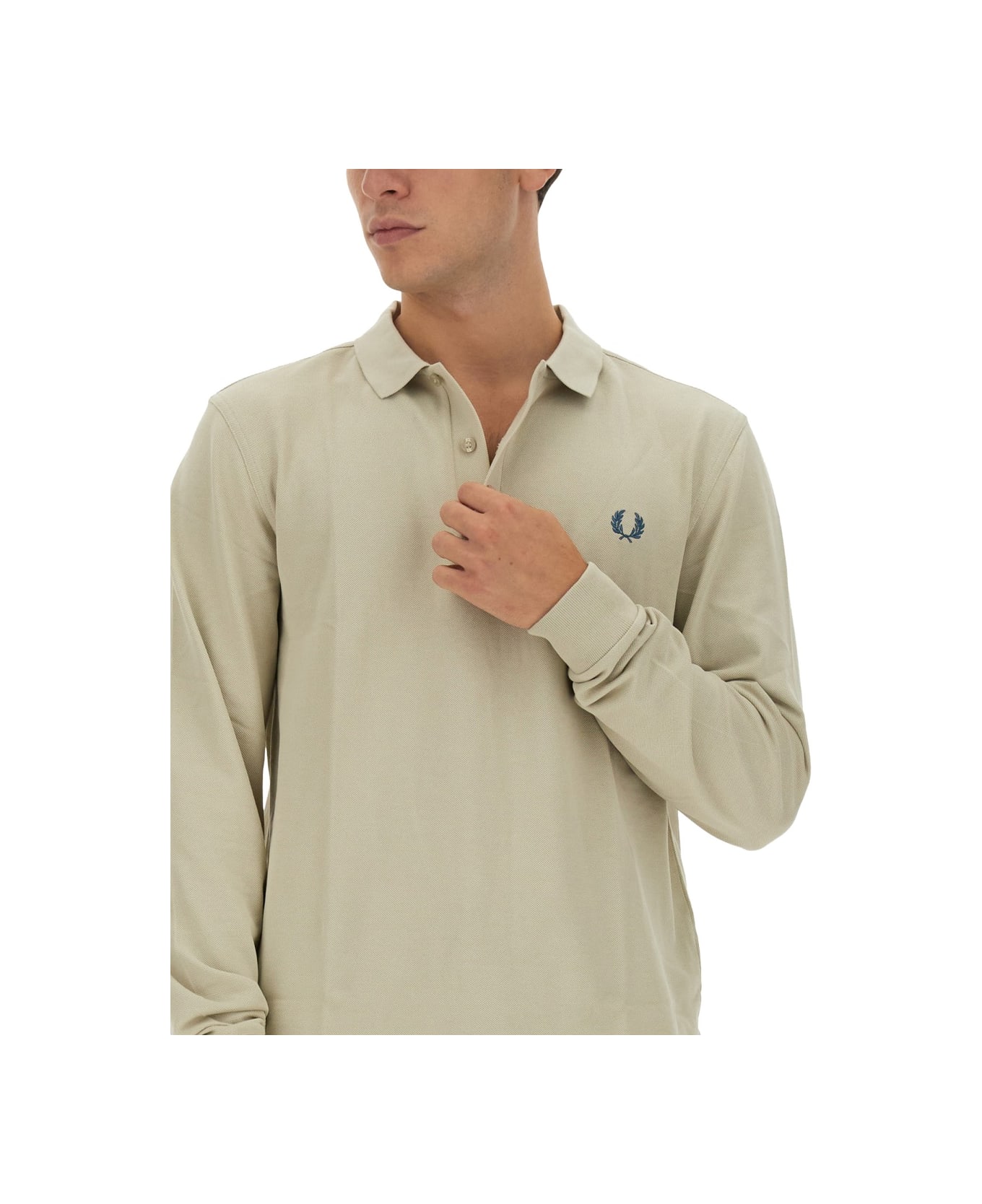 Fred Perry Polo With Logo Embroidery - IVORY