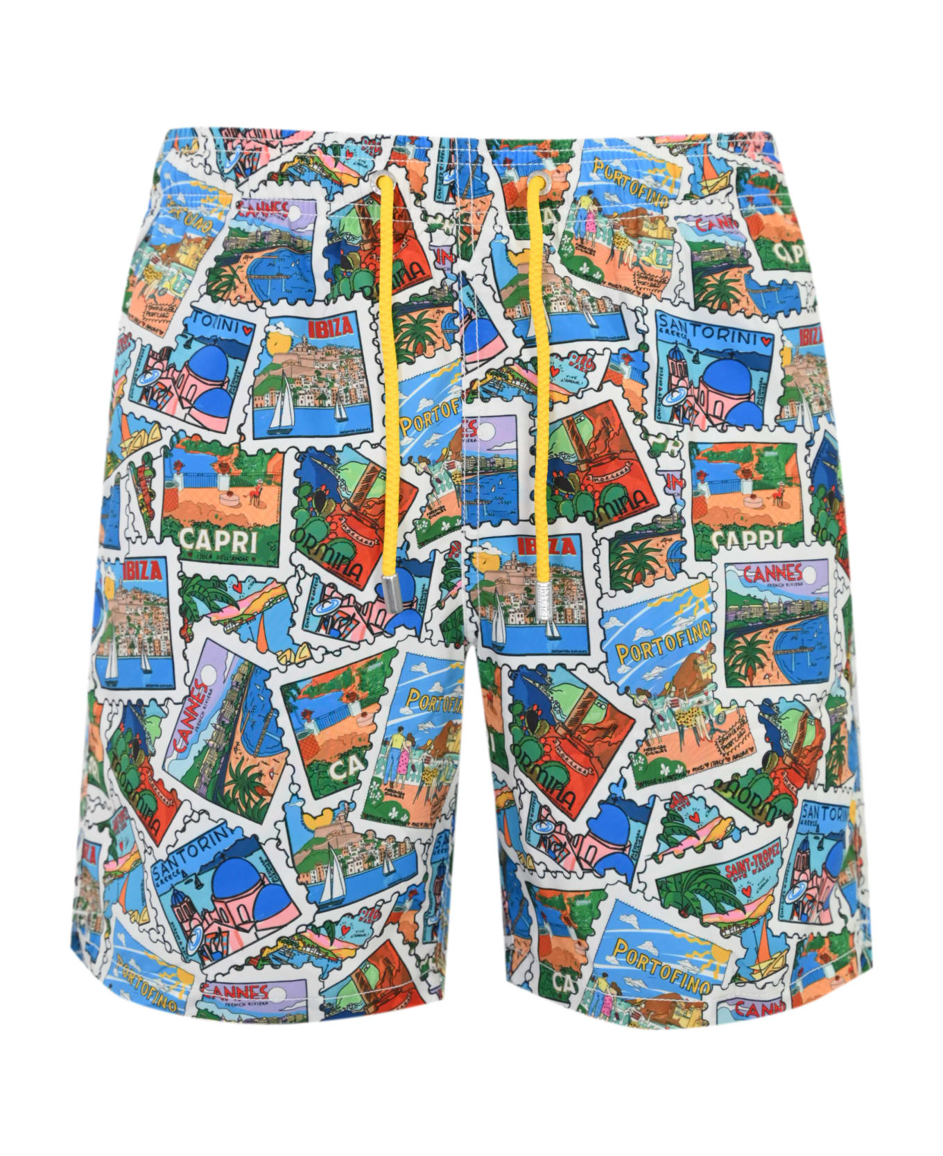 MC2 Saint Barth Gustavia Classic Postcards Swimsuit - Multicolor