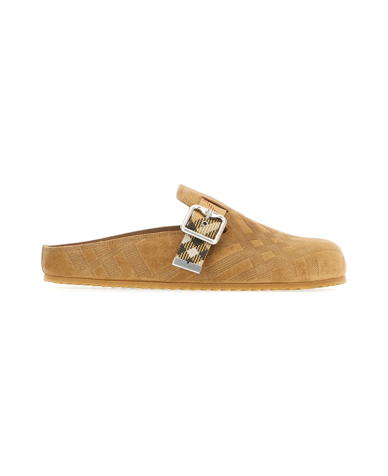 Burberry Biscuit Suede Slippers - BROWN