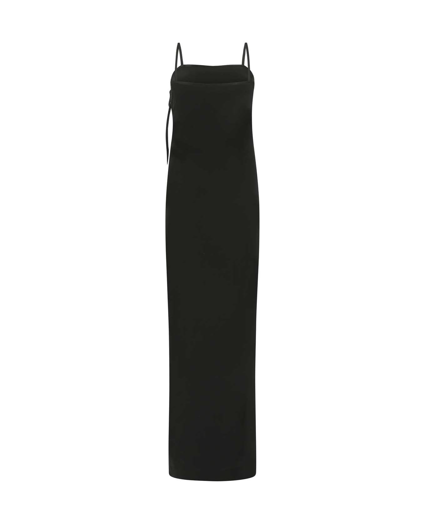 Saint Laurent Black Crepe Long Dress - 1000 ワンピース＆ドレス