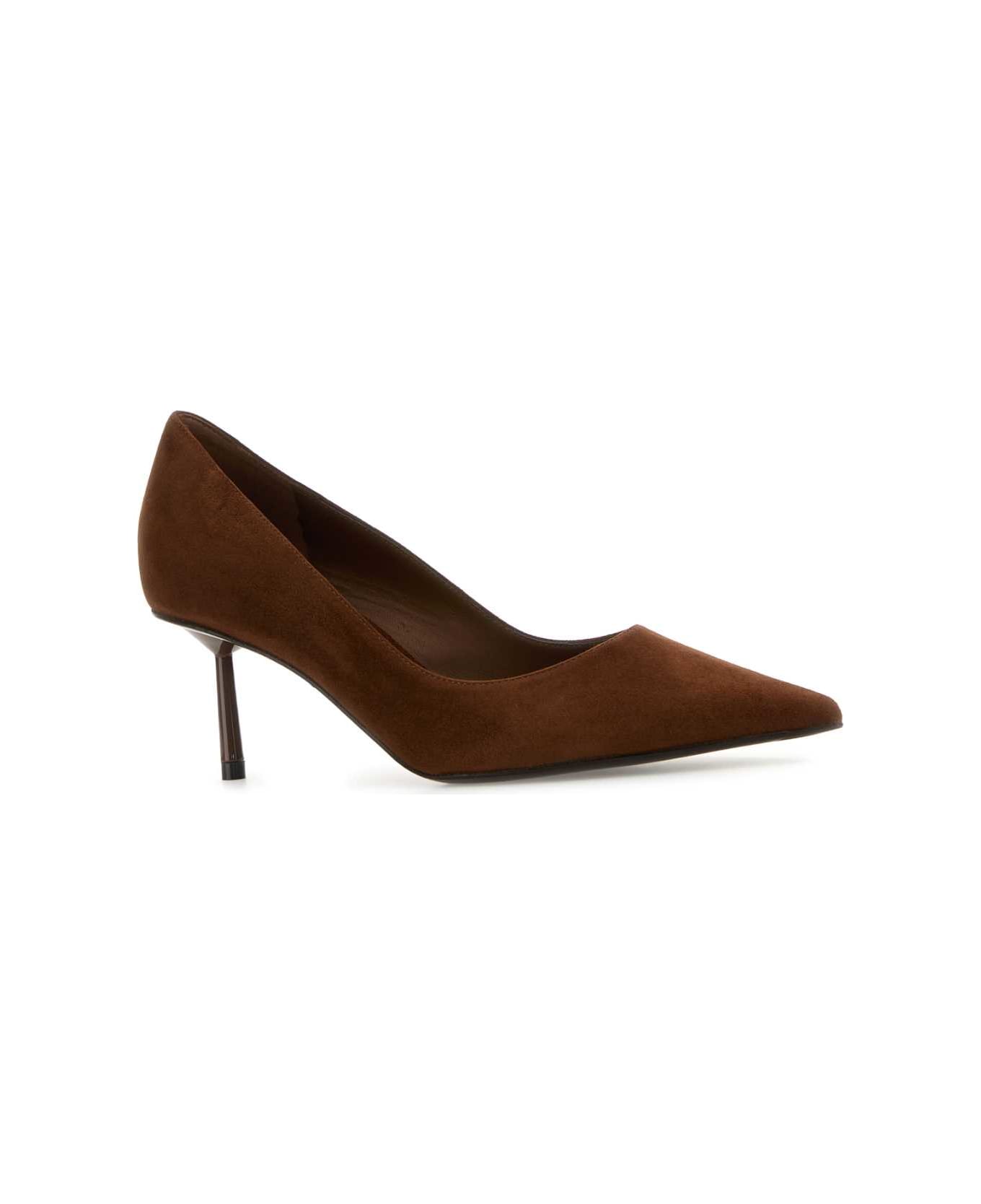 Le Silla Brown Suede Bella Pumps - TOFFEE