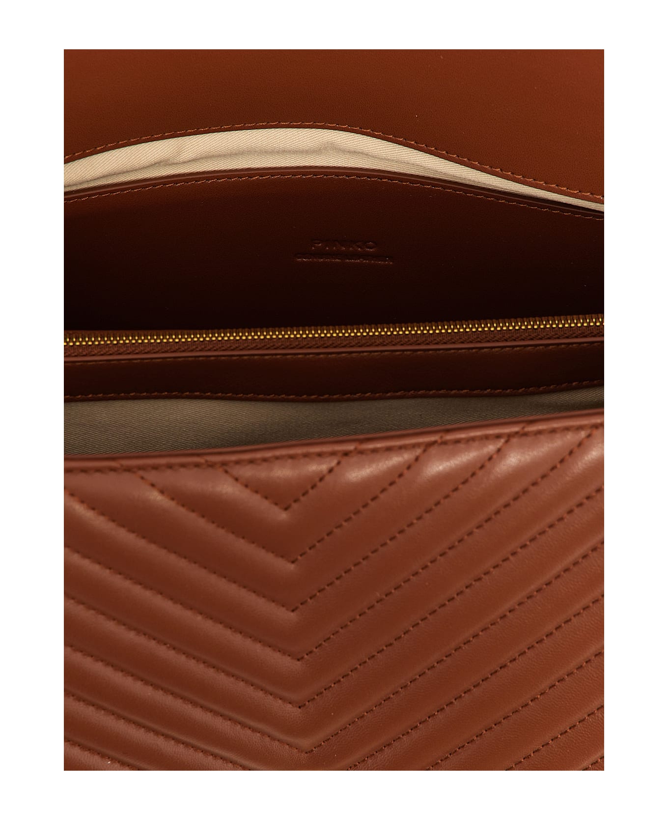 Pinko 
big Lady Love Bag Puff Chevron
 Handbag - Brown