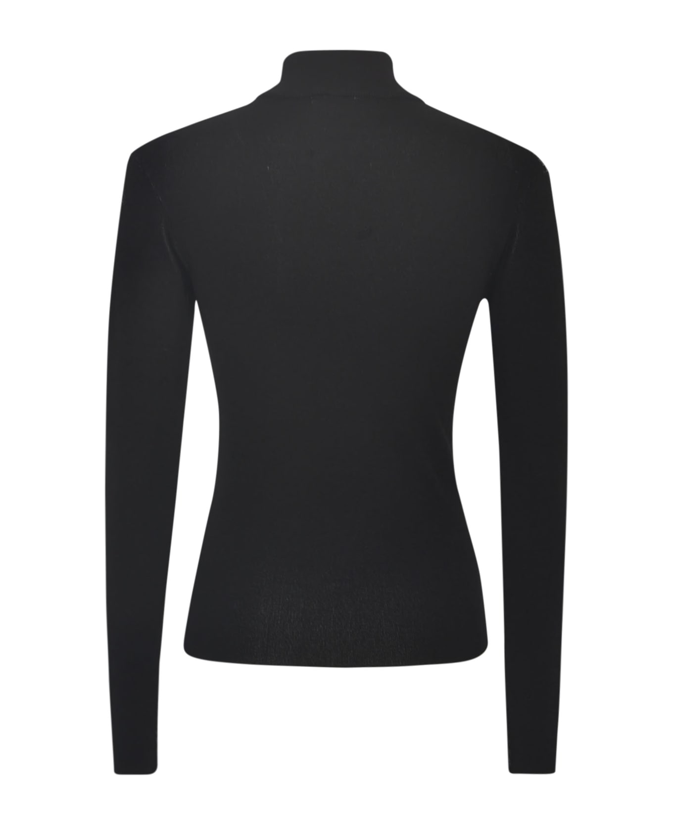 Courrèges Logo Knit Sweater - Black/Heritage White