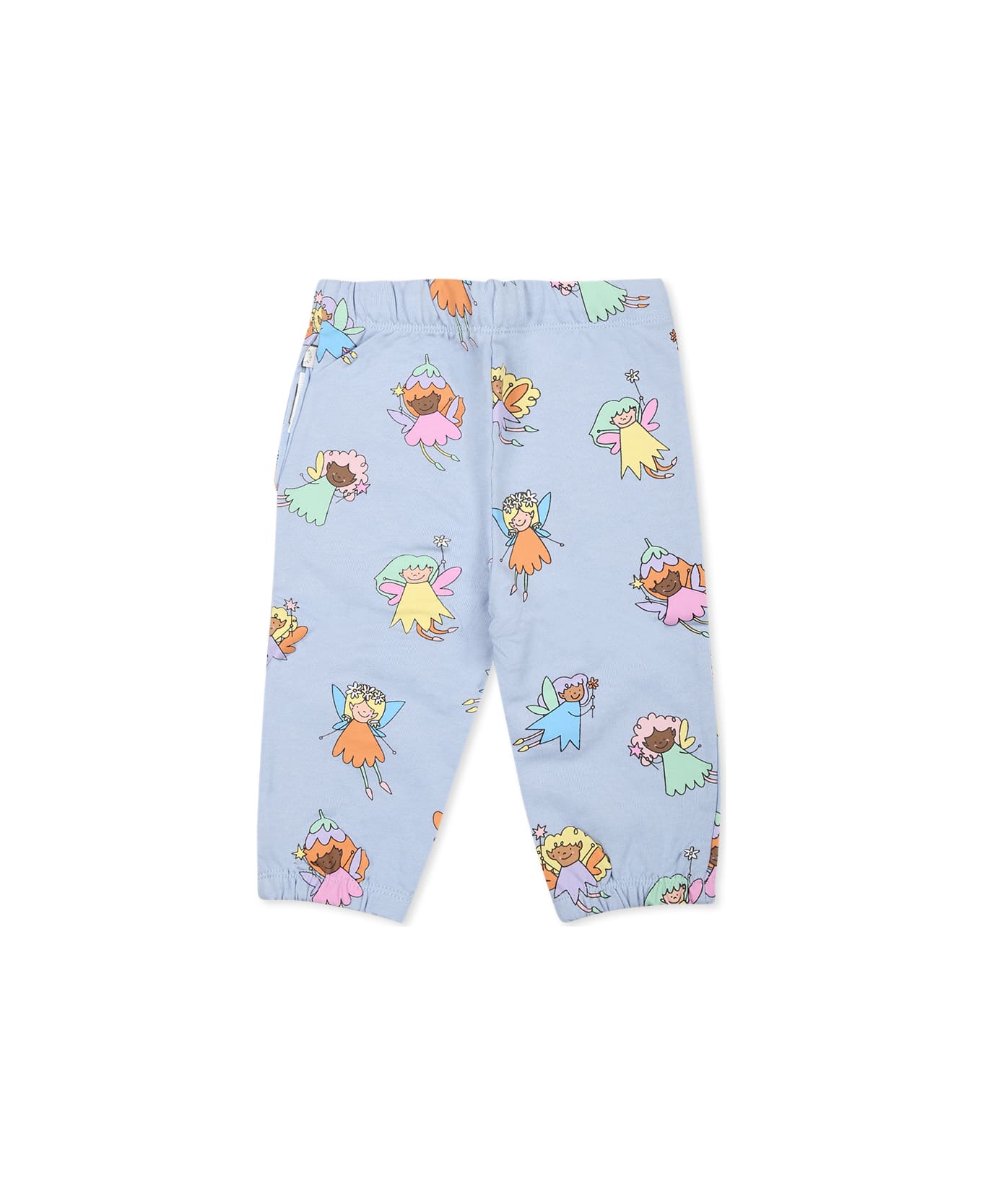 Stella McCartney Kids Light Blue Trousers For Baby Girl With Fairies - Light Blue