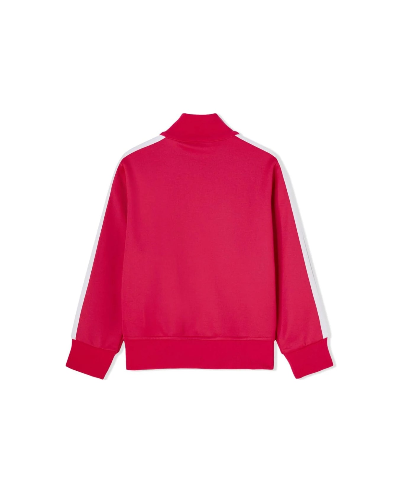 Palm Angels Fuchsia Track Jacket With Zip And Logo - Pink ニットウェア＆スウェットシャツ