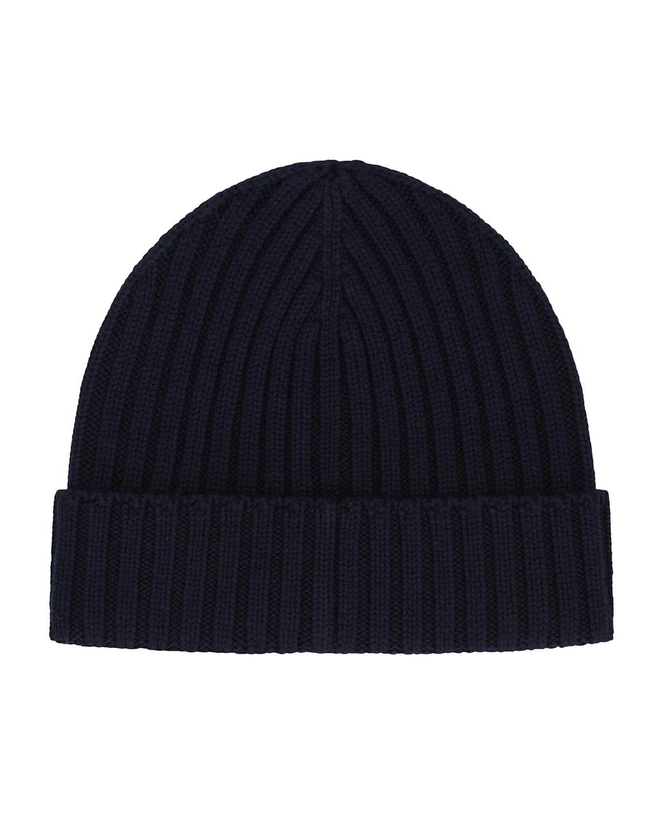 Paul&Shark Ribbed Knit Beanie - blue