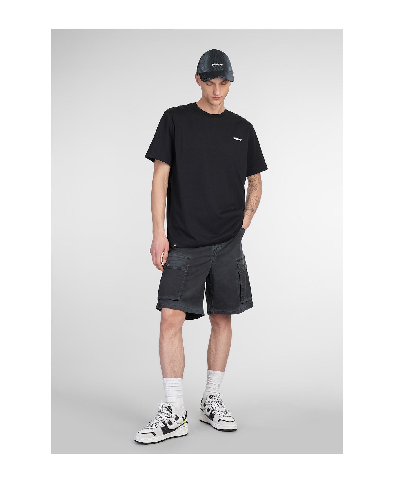 Barrow Shorts In Black Cotton - black