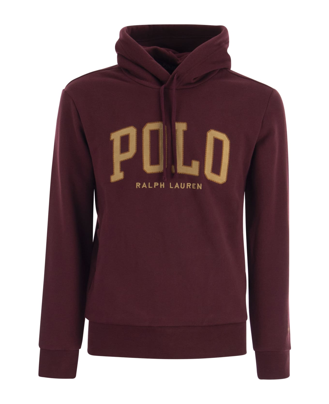 Polo Ralph Lauren Rl Sweatshirt With Hood And Logo - Bordeaux