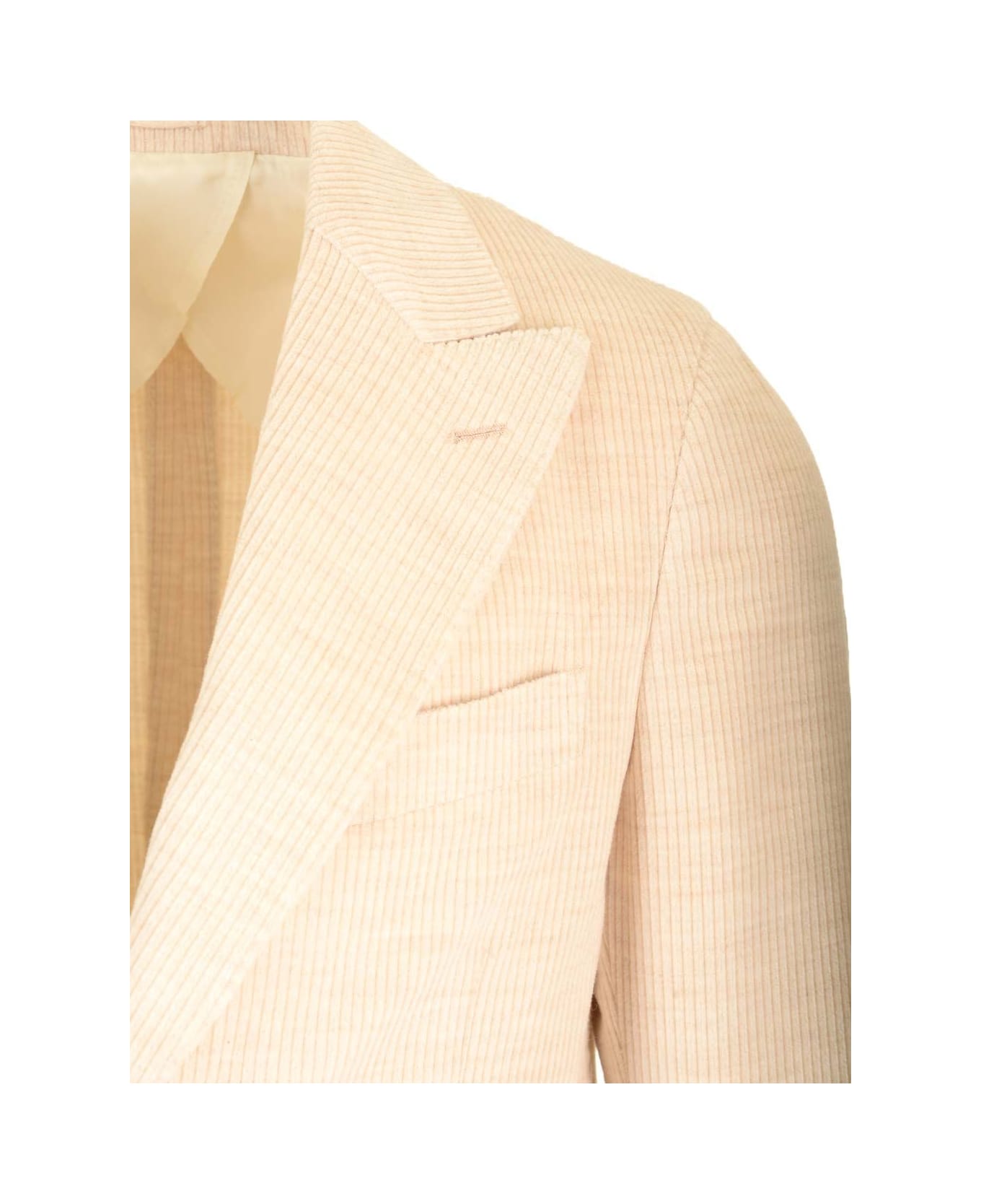 Lardini Unlined Cotton And Alpaca Velvet Jacket - White