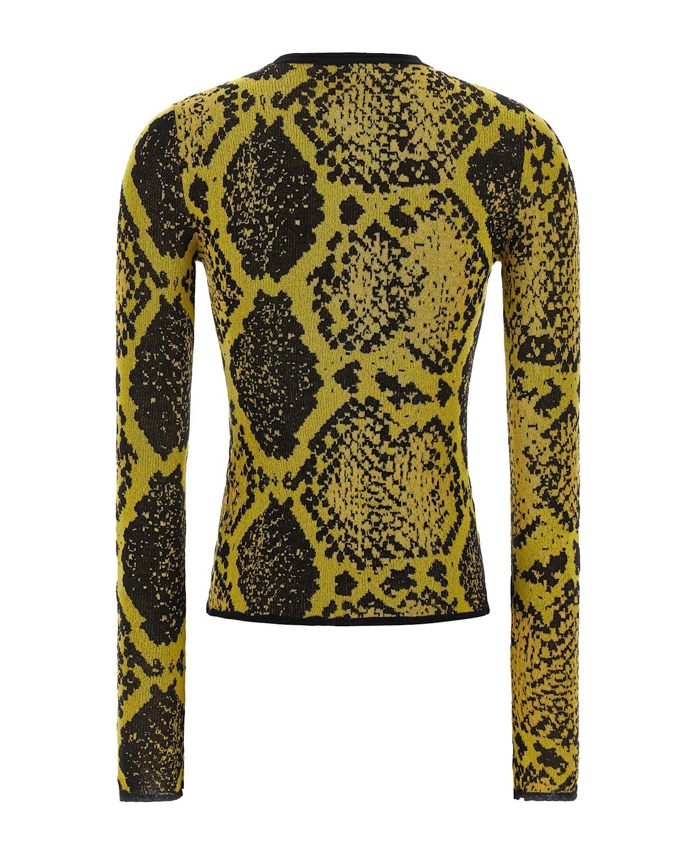 The Attico Python Jacquard Cardigan - Yellow