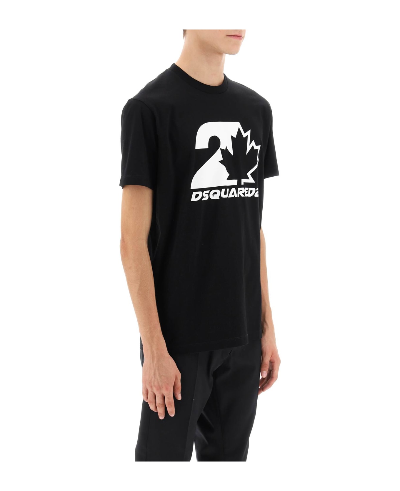 Dsquared2 Logo Printed Crewneck T-shirt - BLACK (Black)