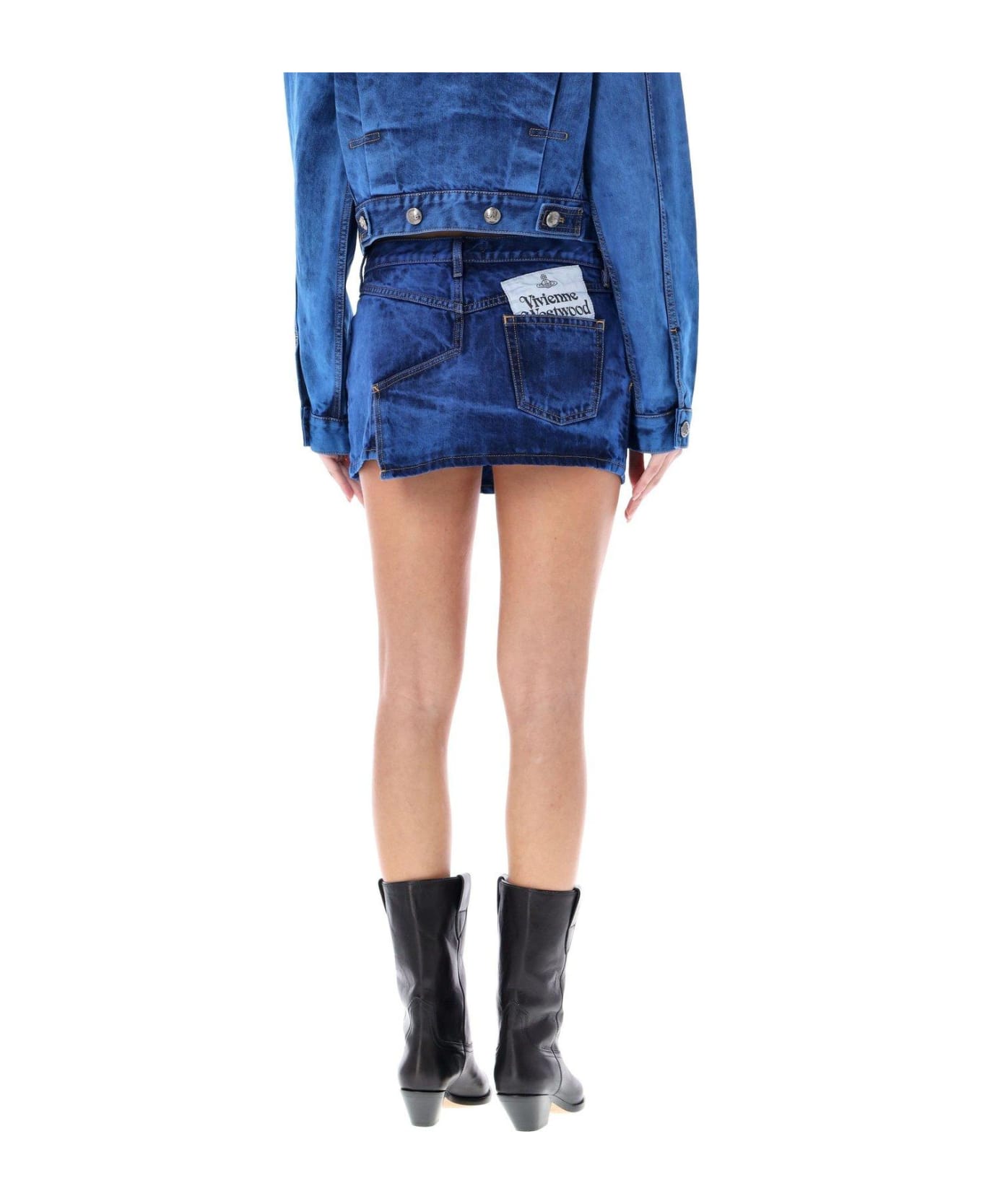 Vivienne Westwood Foam Mini Denim Skirt - Blue
