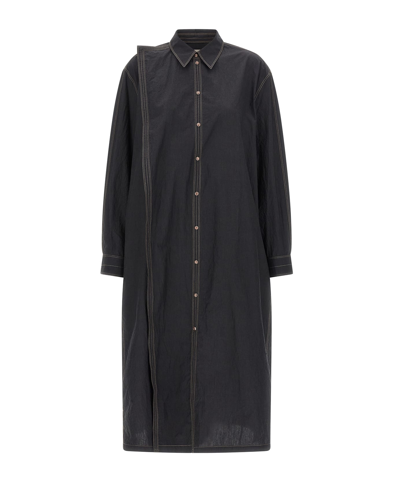 Lemaire 
asymmetrical Shirt
 Dress - Gray