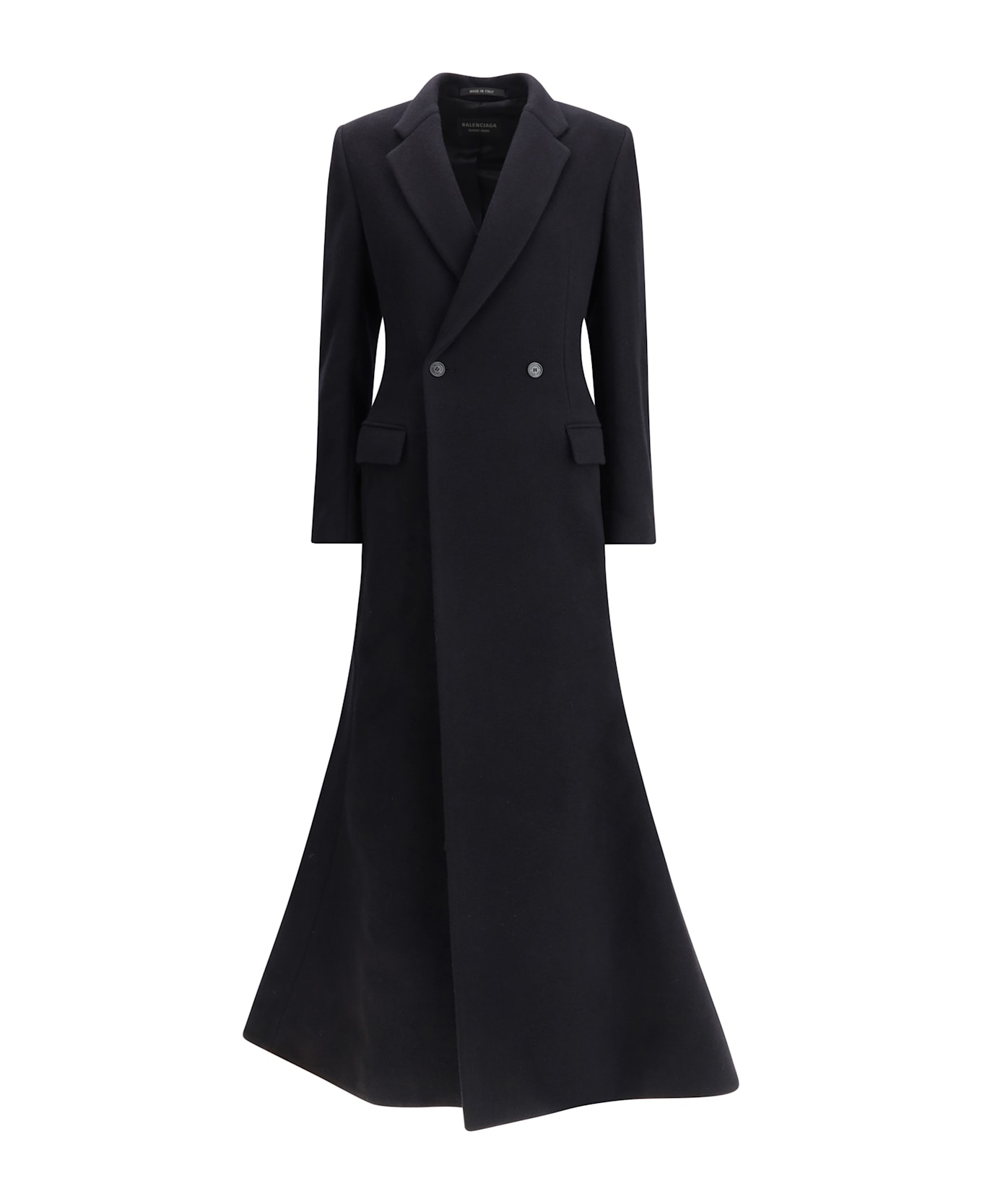 Balenciaga Oversized Godet Double-breasted Coat