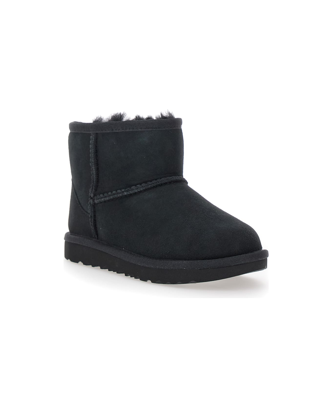 UGG 
mini Classic Ii
 Black Slip-on Boots In Suede Girl - Black