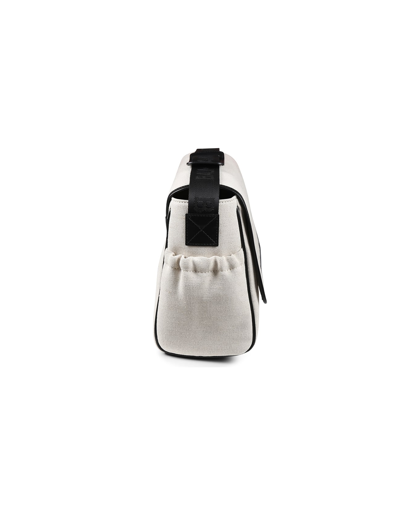Balmain Beige Changing Bag For Babykids With Black Logo - Ivory