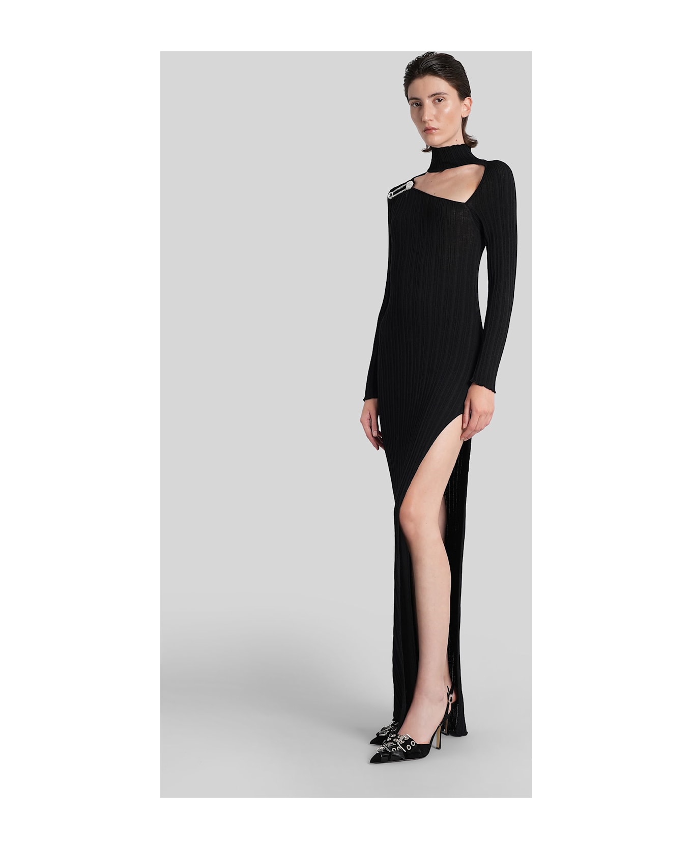 Giuseppe di Morabito Long Dress In Black Wool - black