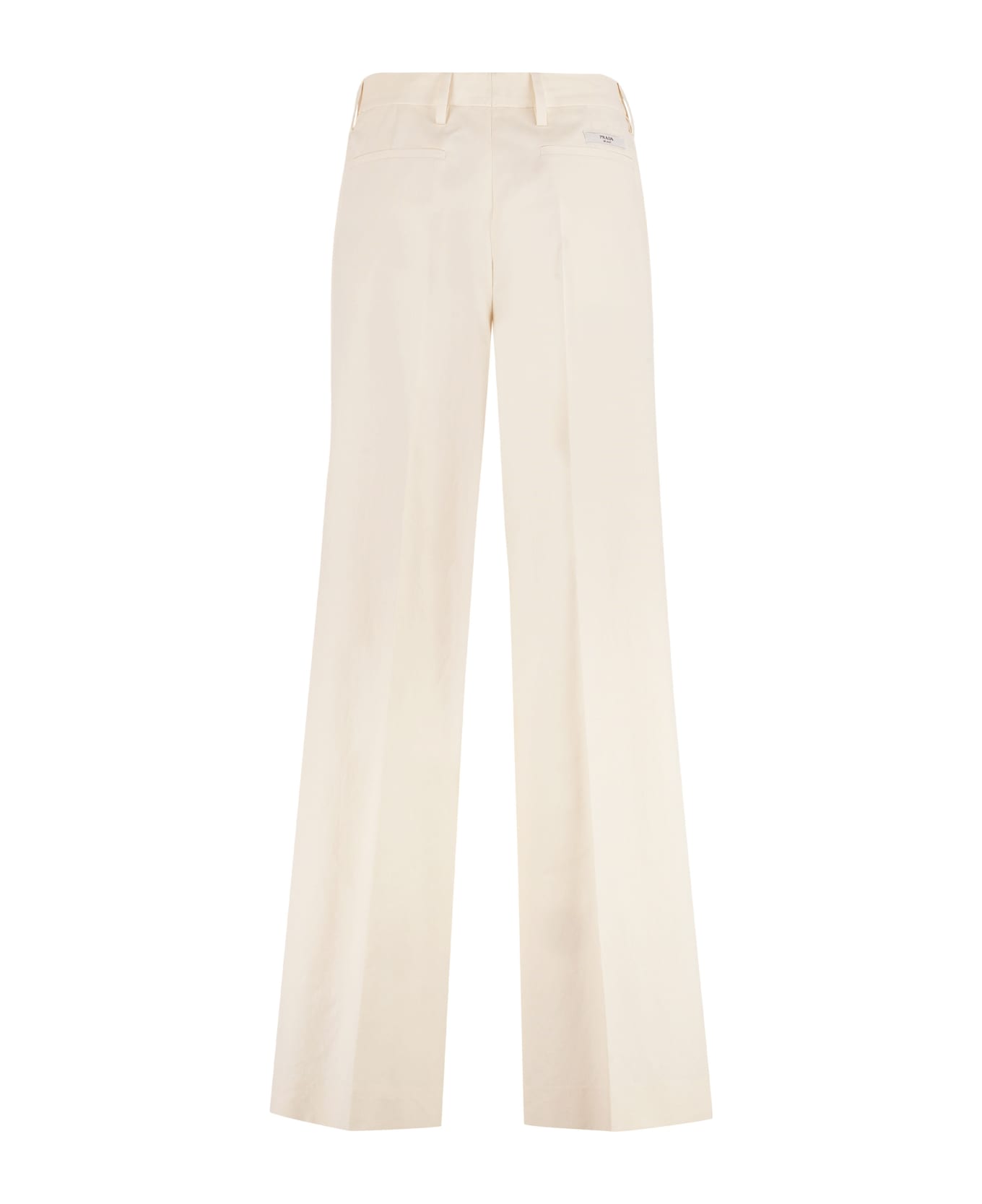 Prada High-rise Cotton Trousers - Brown