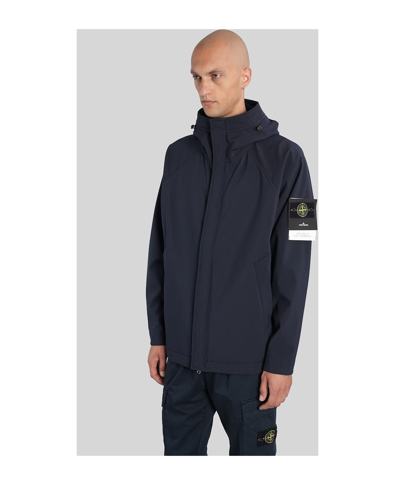 Stone Island Casual Jacket In Blue Polyester - blue