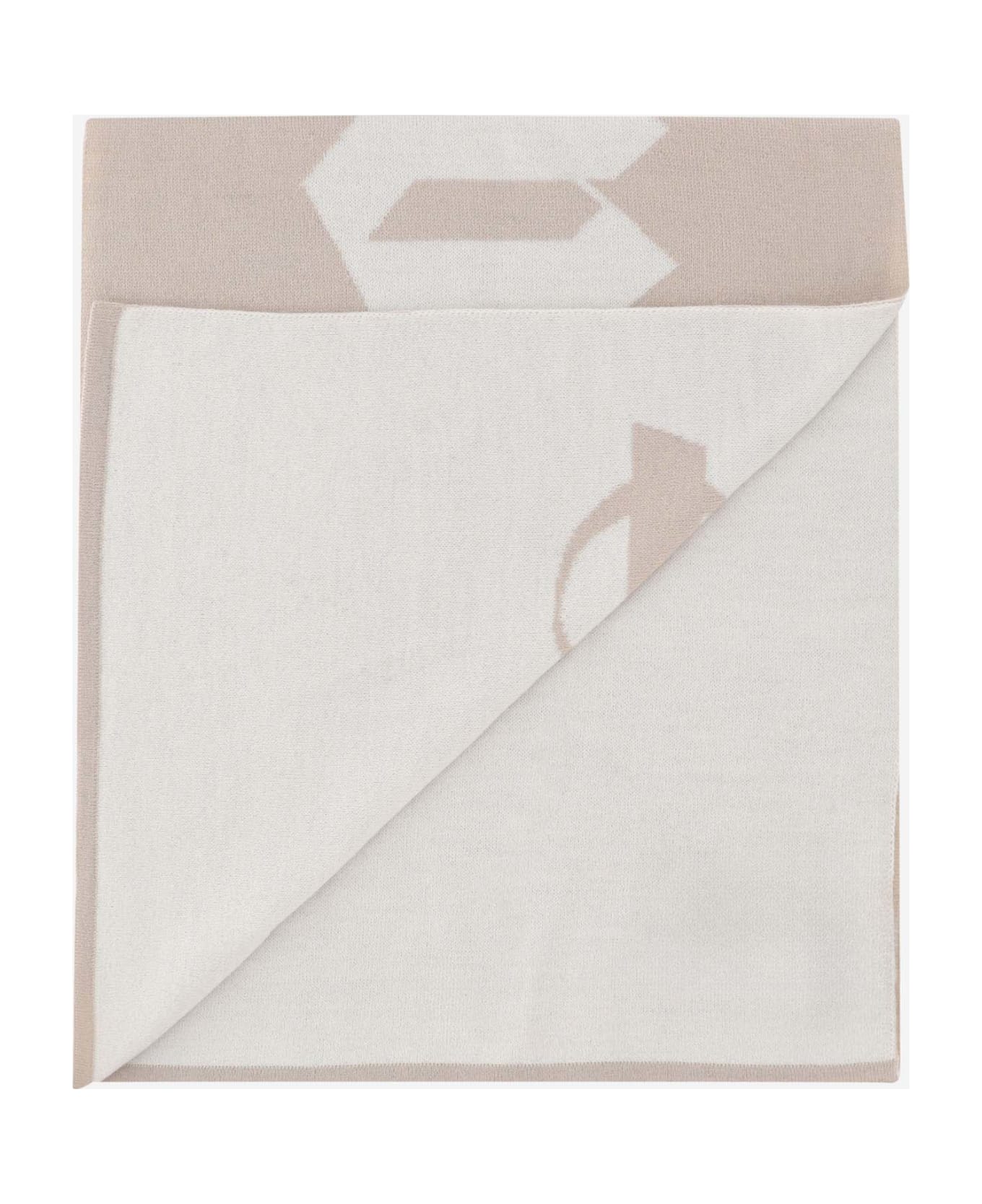Palm Angels Scarf With Logo - Beige