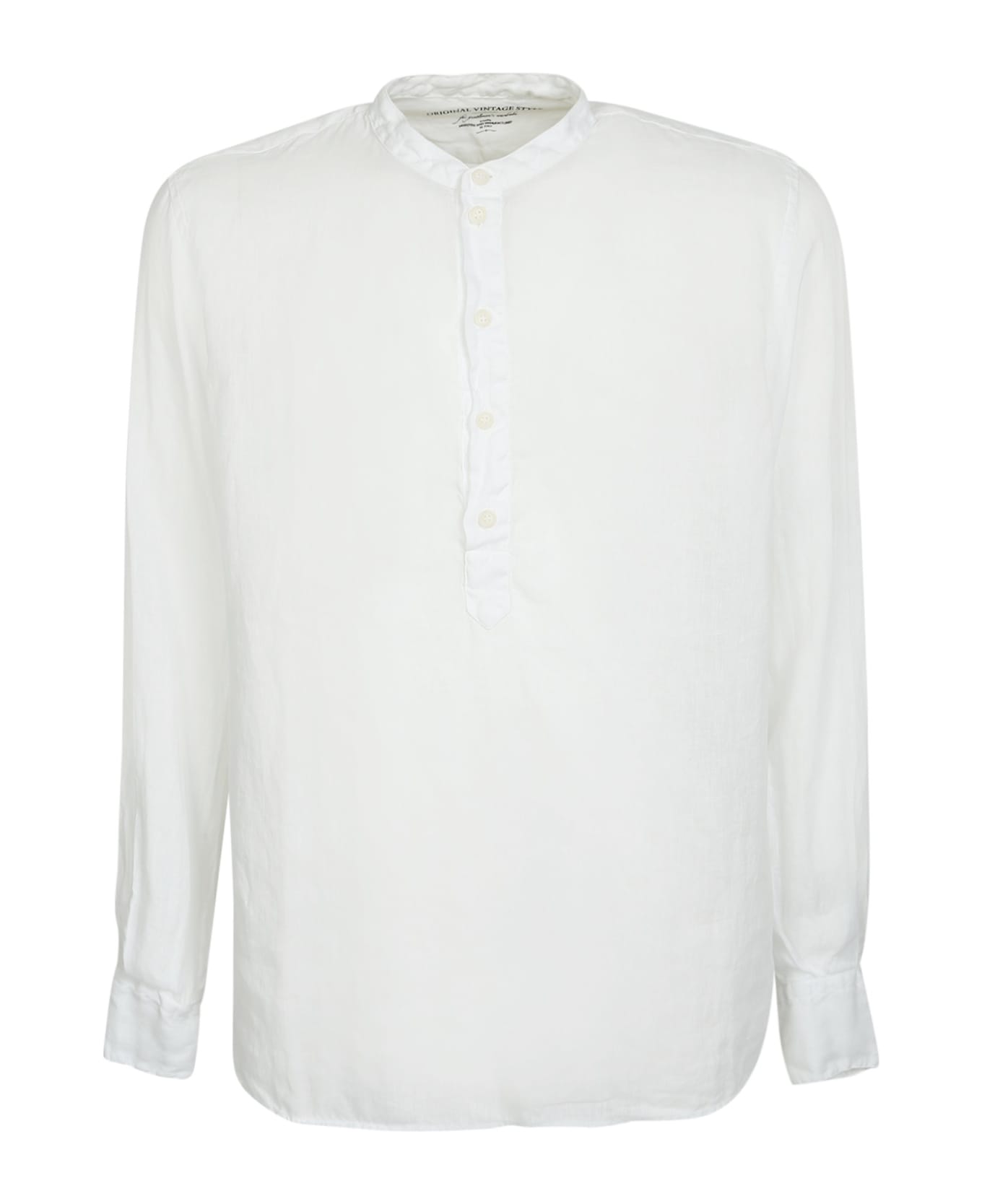 Original Vintage Style Linen Polo Shirt - White