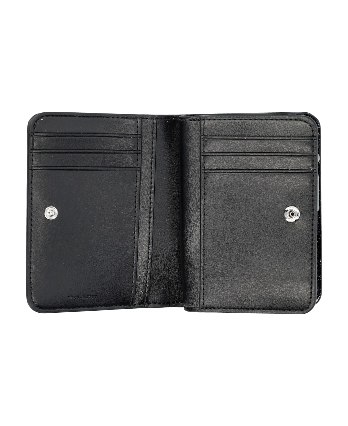 Marc Jacobs The Mini Glittered Compact Wallet - BLACK