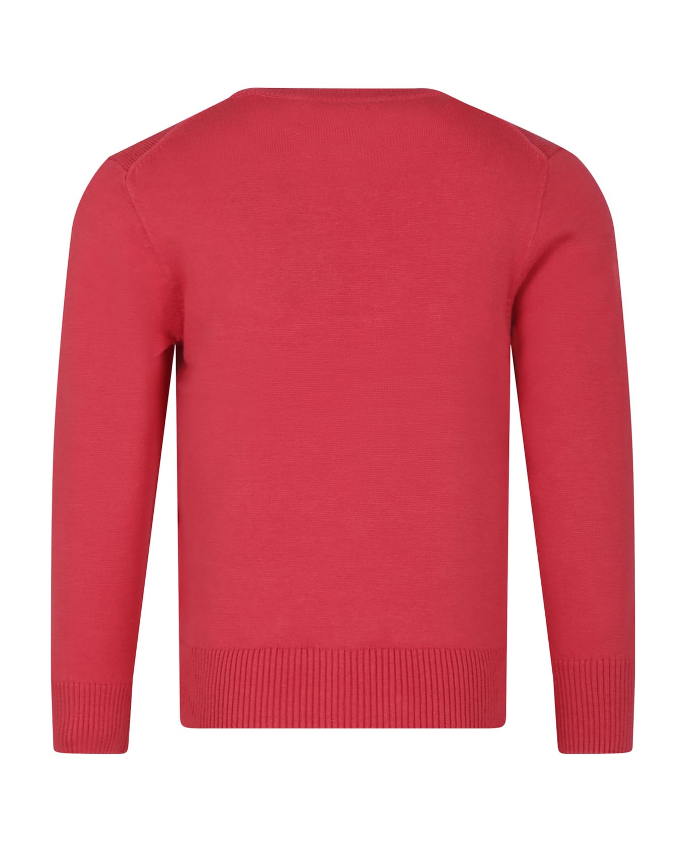 Ralph Lauren Red Sweater For Boy With Embroidery - Red ニットウェア＆スウェットシャツ