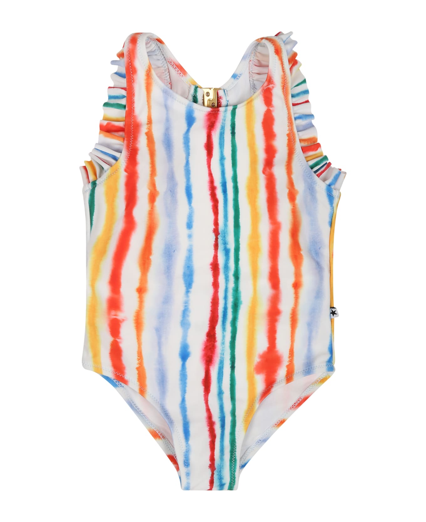 Molo White Swimsuit For Baby Girl - Multicolor 水着