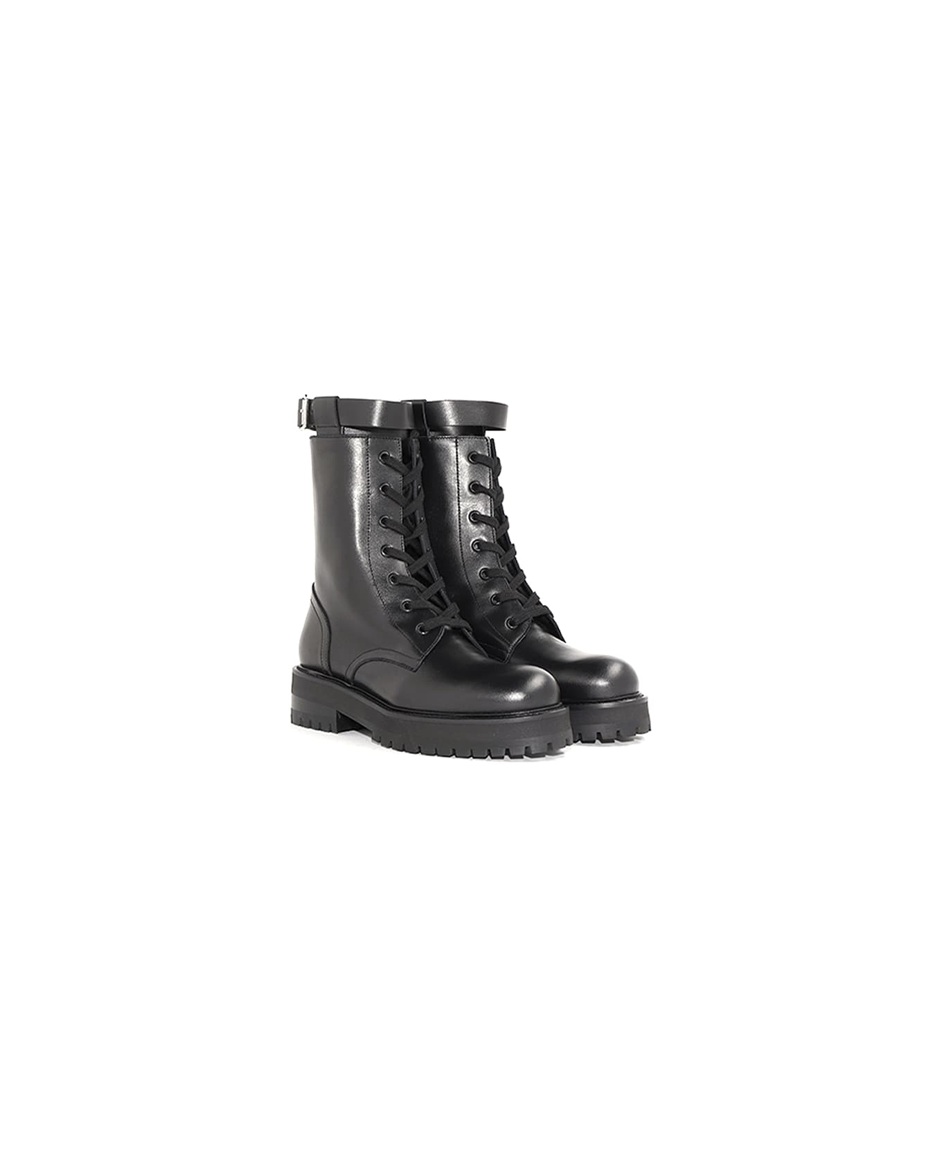 Dondup Leather And Rubber Ankle Boots - Black