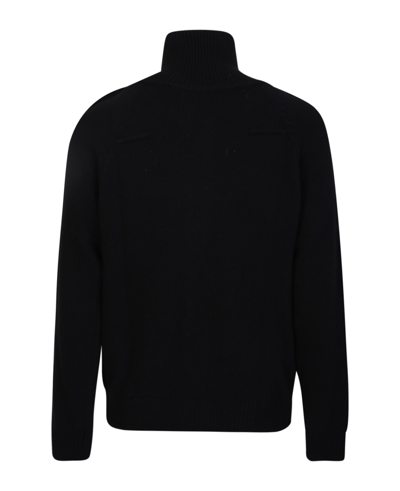 14 Bros Pull High Neck Wizard Zip Black Sweater - Black ニットウェア