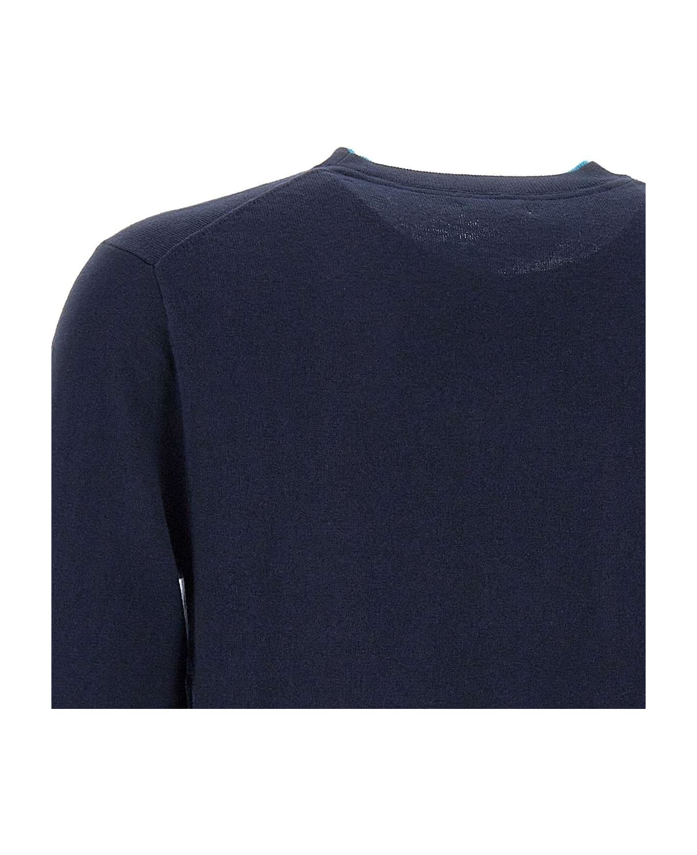 Sun 68 Logo Detailed Crewneck Jumper Sun 68 - BLUE