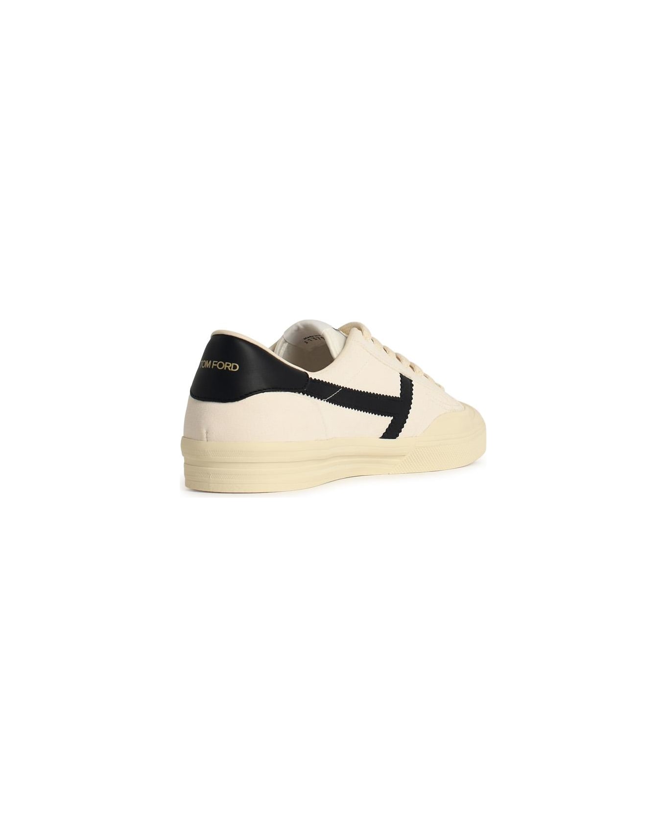 Tom Ford White Leather Sneakers - White