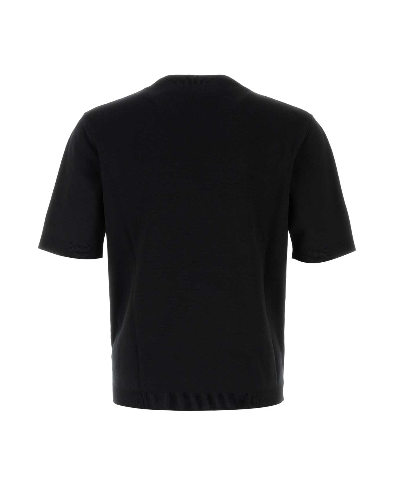Gucci Black Silk Blend Sweater - BLACKWHITE