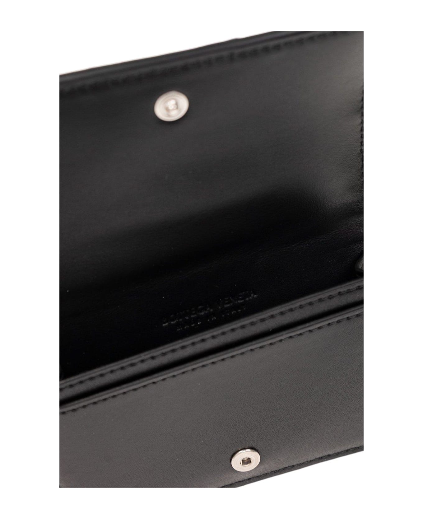 Bottega Veneta Flap Card Case - BLACK
