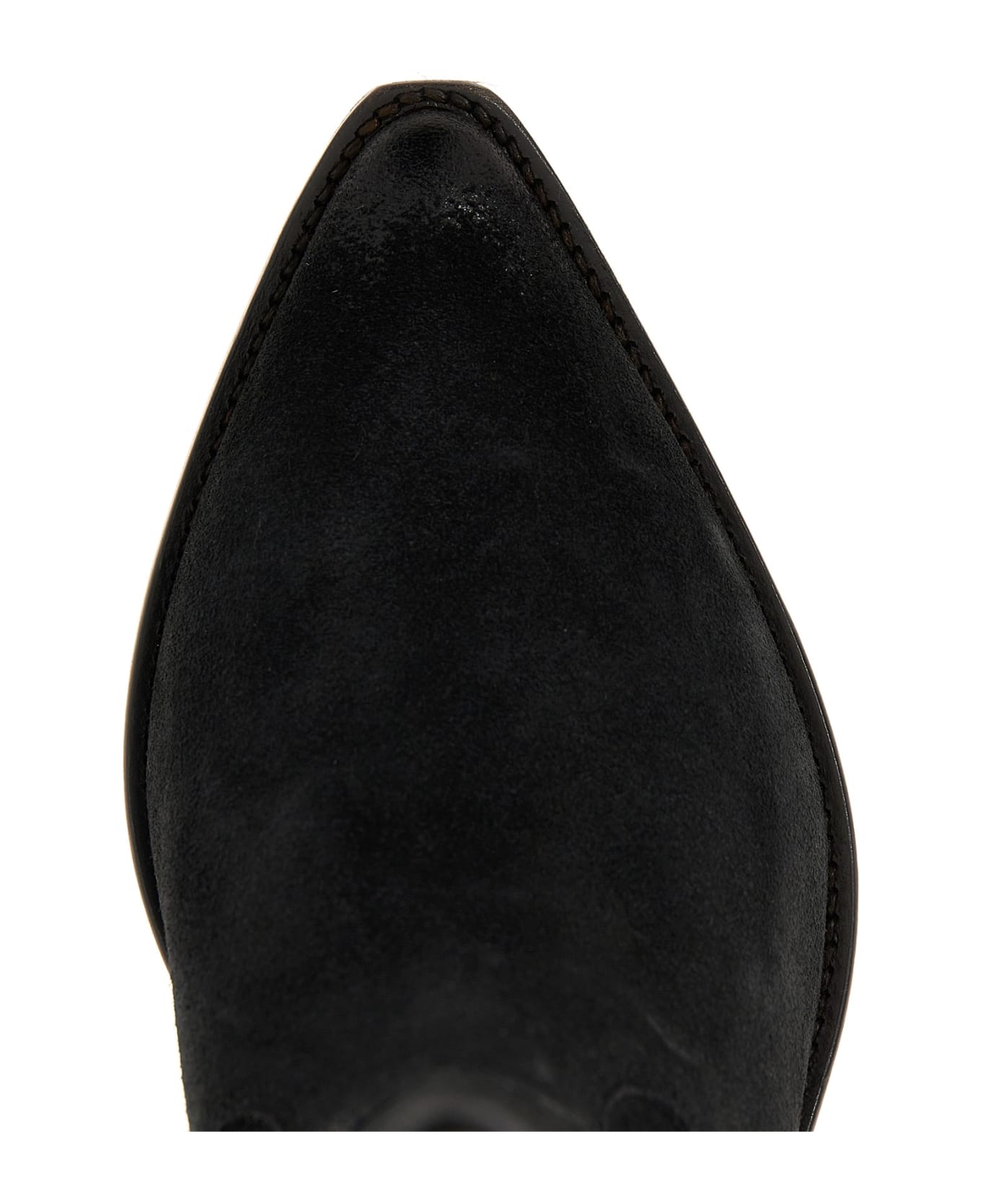 Isabel Marant Duerto Suede Cowboy Boots - FADED BLACK