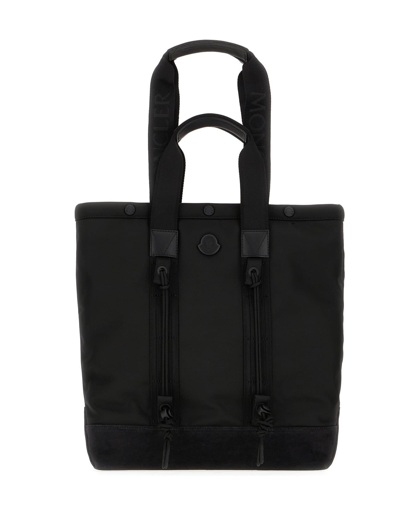 Moncler Black Canvas Shopping Bag - Nero