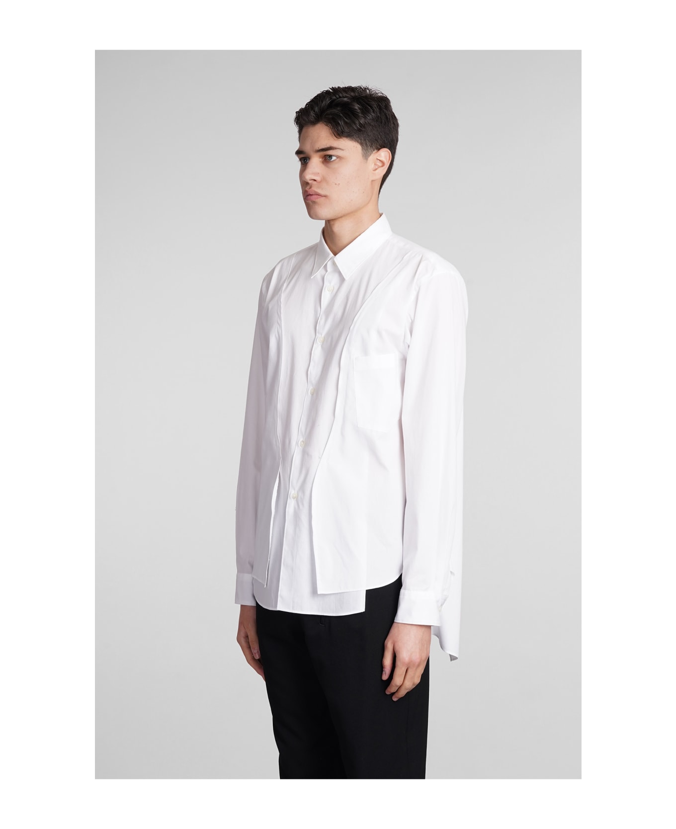 Comme Des Garçons Homme Plus Shirt In White Cotton - white