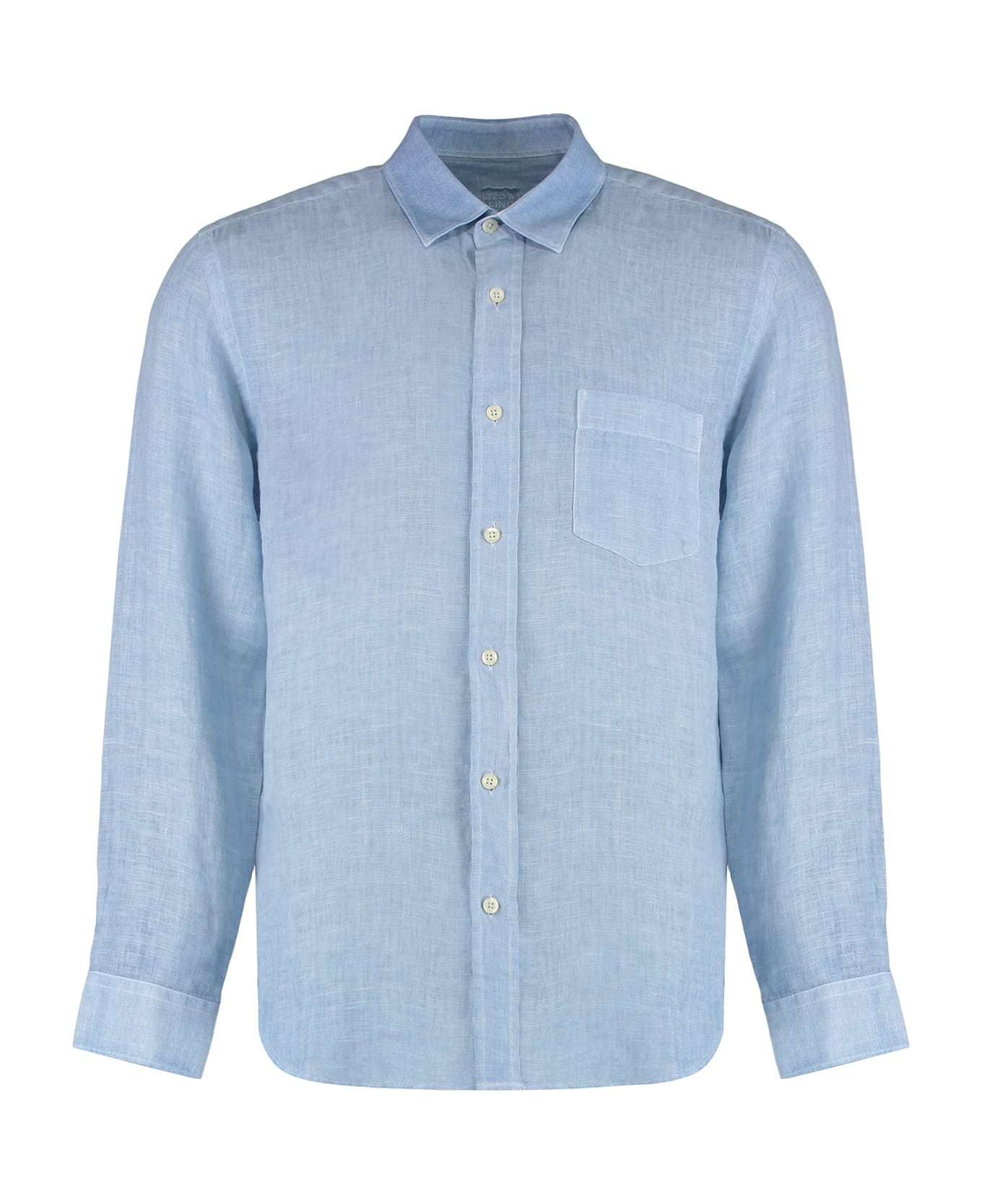 120% Lino Linen Shirt - Light Blue