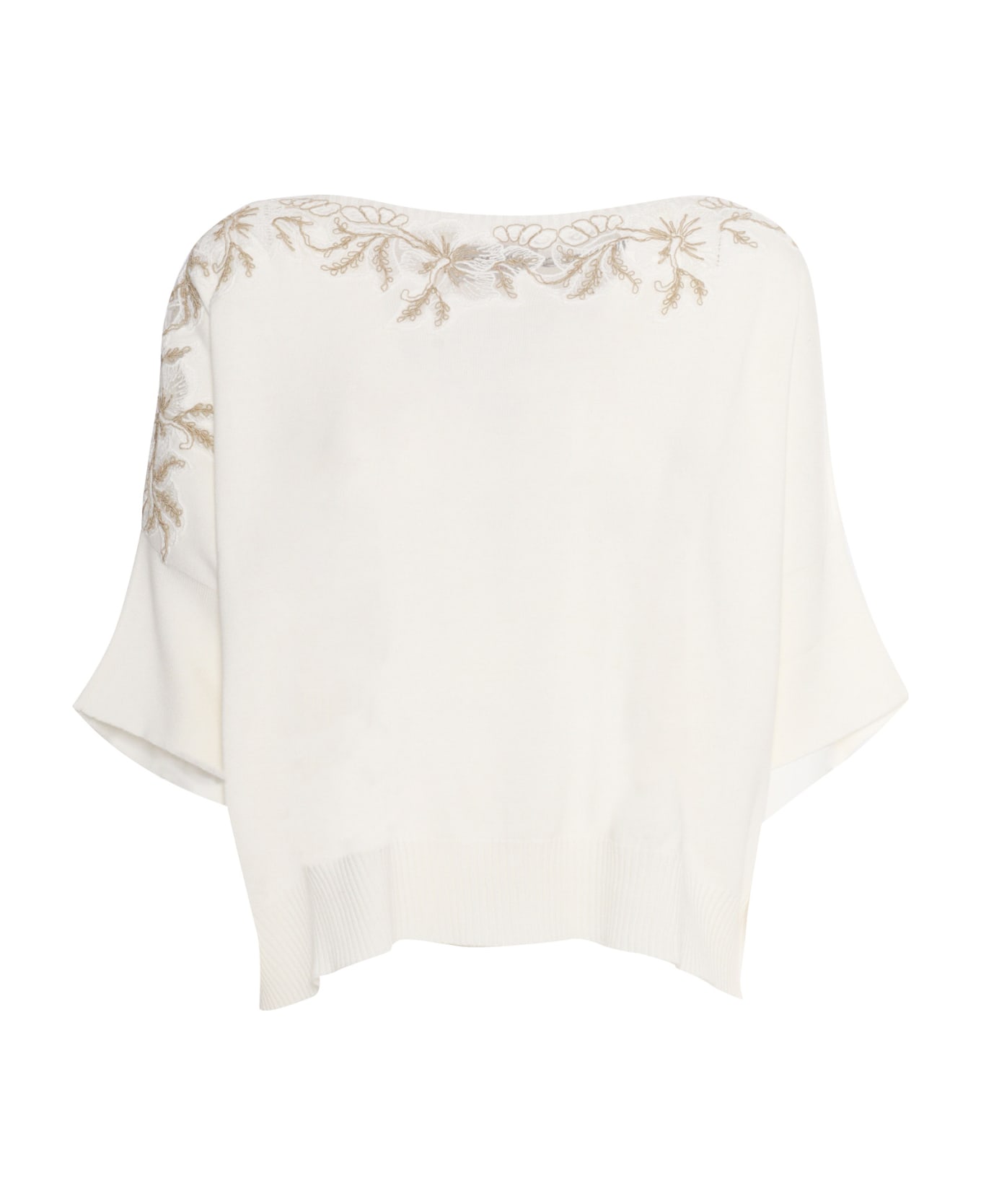 Ermanno Ermanno Scervino White Cropped Sweater - WHITE