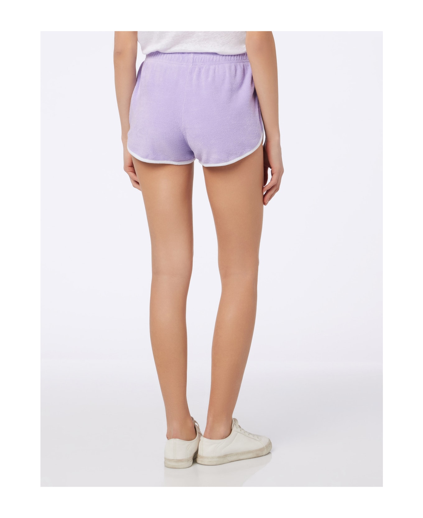 MC2 Saint Barth Woman Terry Cotton Pull Up Shorts Francine - PINK