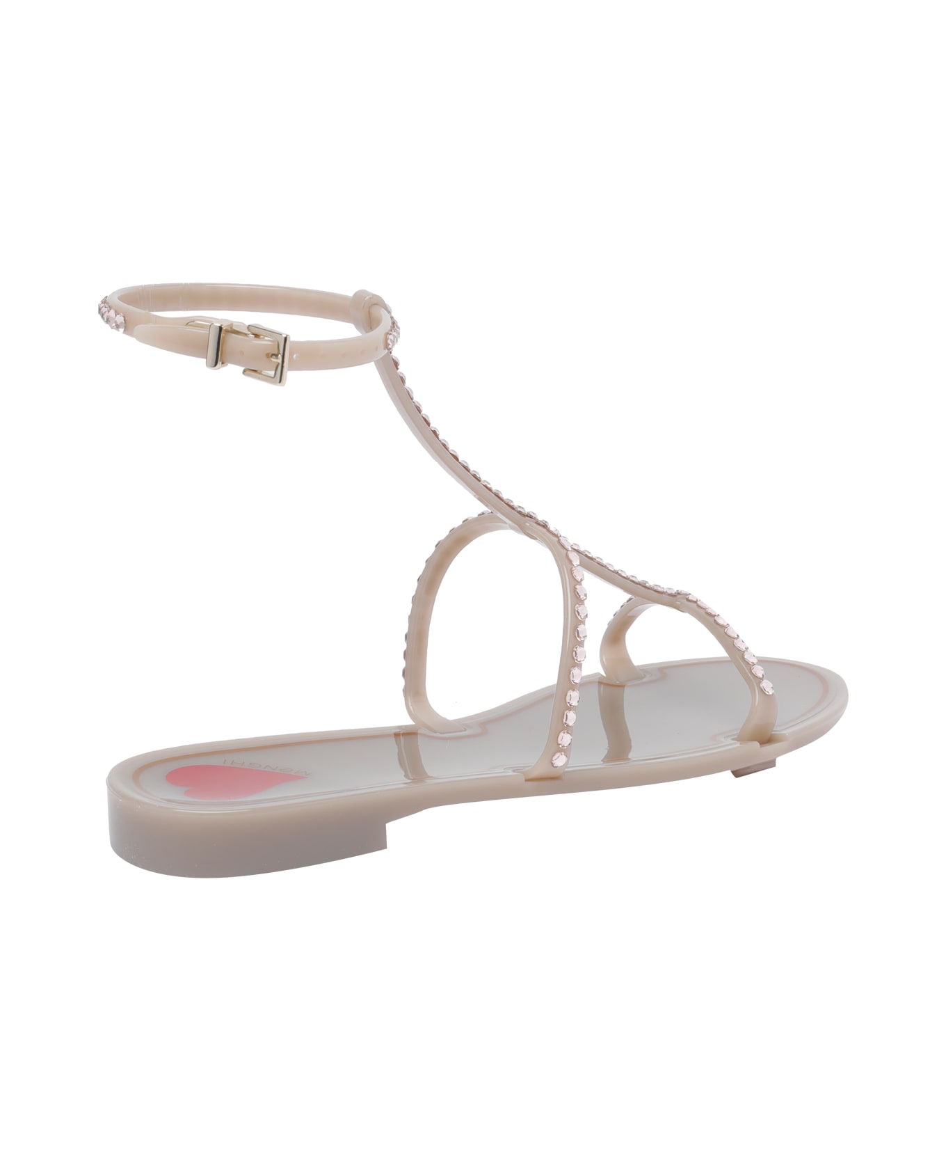 Menghi Rubber Sandals - Beige