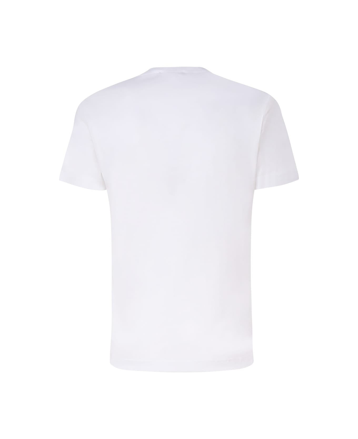 Dolce 
Gabbana Cotton T-shirt With Logo Plaque - White