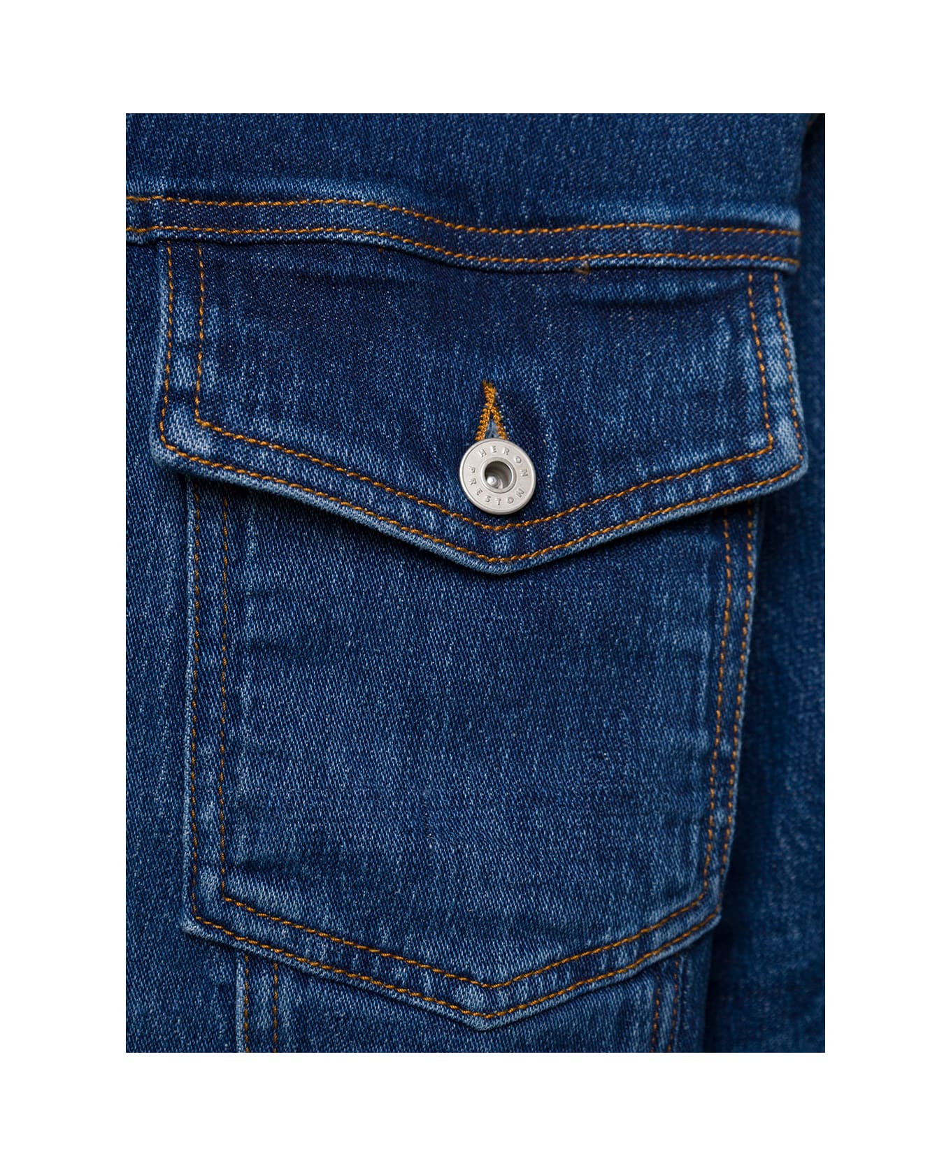 HERON PRESTON Blue Ex-ray Denim Jacket In Cotton Blend Man - Blu ジャケット