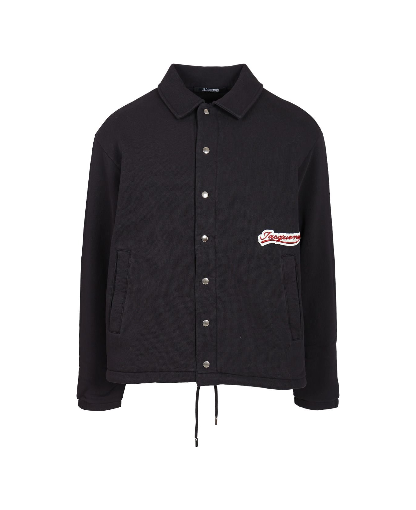 Jacquemus Cotton Twill Shirt Jacket - VARSITY PATCH NAVY