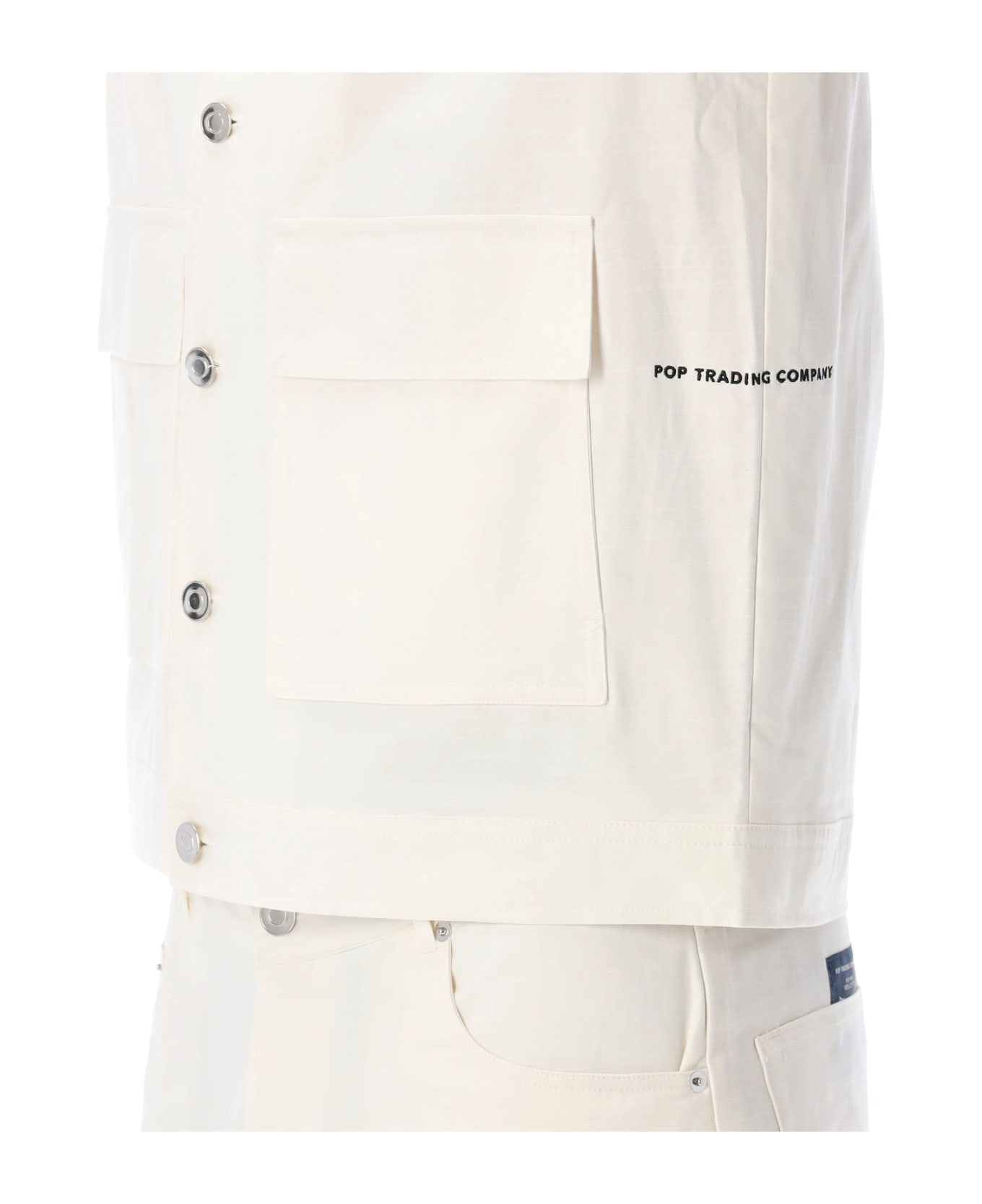 Pop Trading Company Pop Full Button Jacket - OFFWHITE