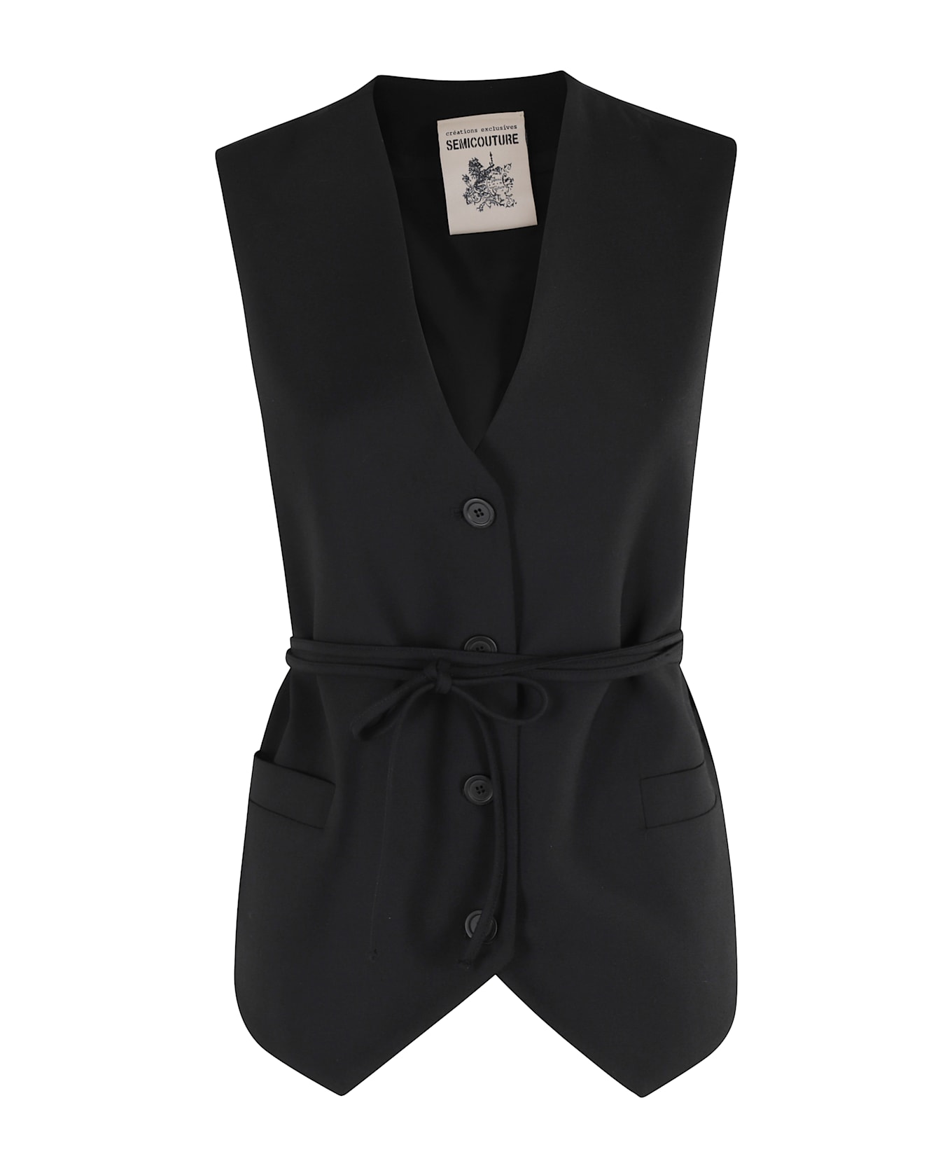 SEMICOUTURE Gilet Antonina - Nero