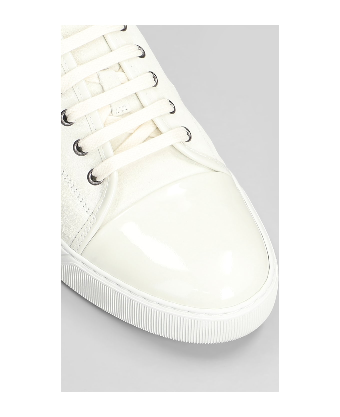 Lanvin Dbb1 Sneakers In White Suede - white