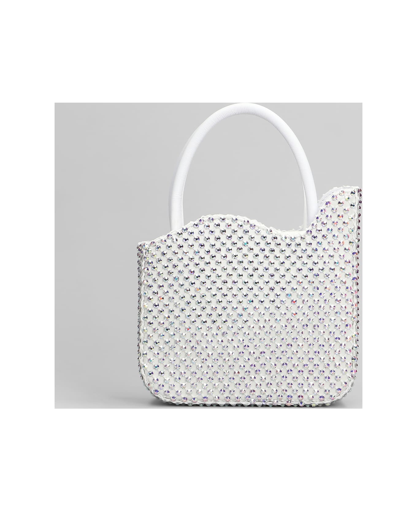Le Silla Gilda Shoulder Bag In White Satin - white