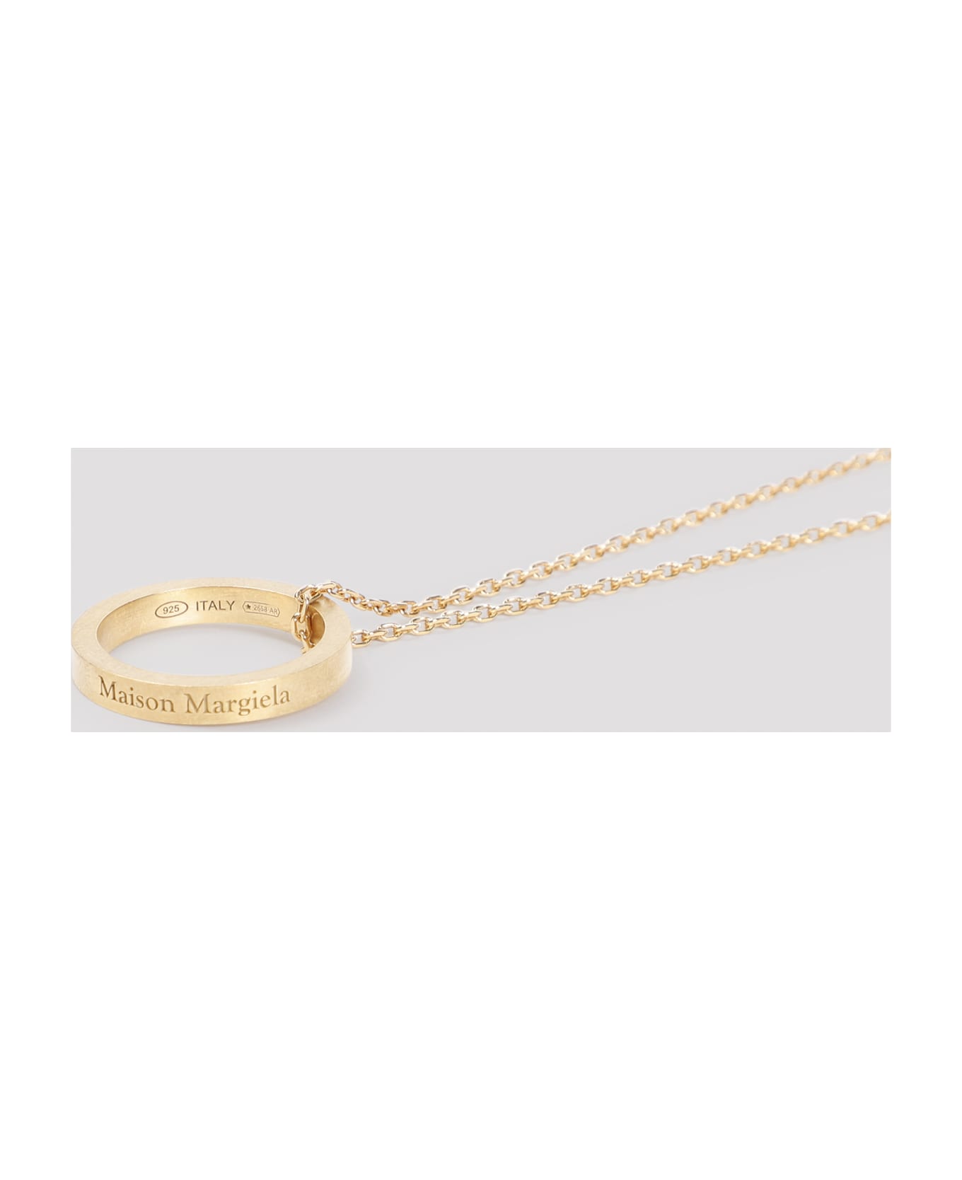 Maison Margiela Logo Reference Necklace With Ring - Yellow Gold Plating Burattato ネックレス