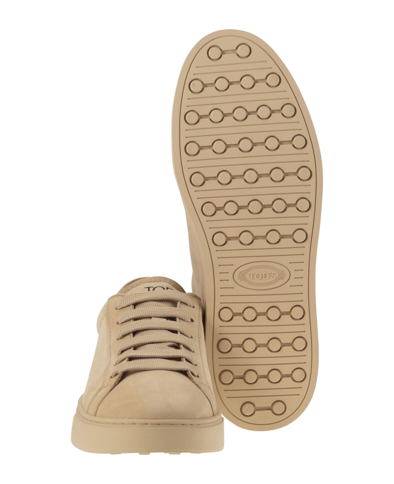 Tod
s Suede Leather Sneakers - Light Beige